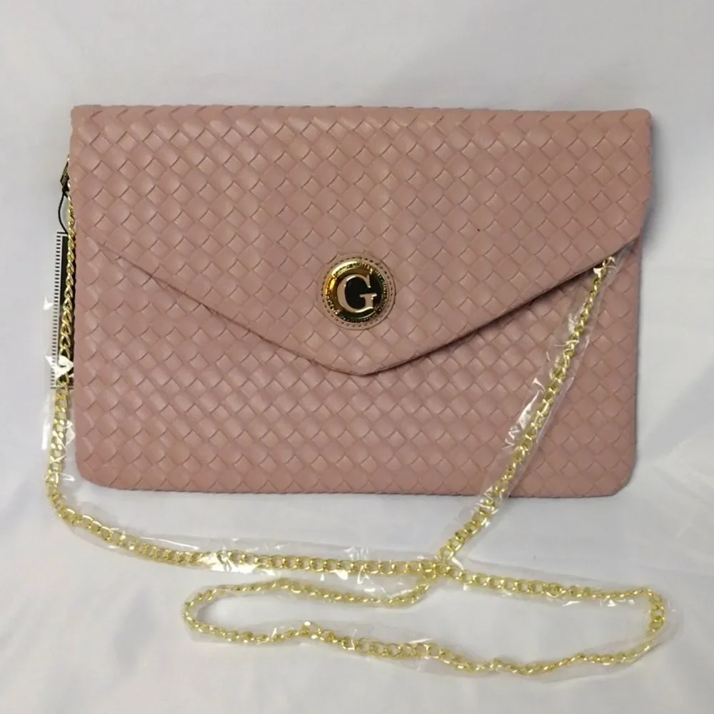 Giselle Paris Esme Woven Clutch - Sugar Rose